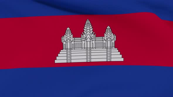 VideoHive Flag Cambodia Patriotism National Freedom Seamless Loop 34164011