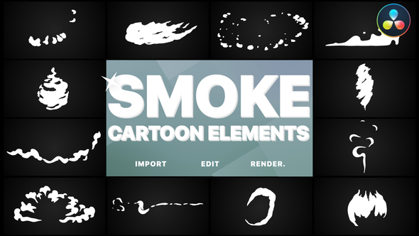 VideoHive Flash FX Cartoon Smoke | DaVinci Resolve 34053788