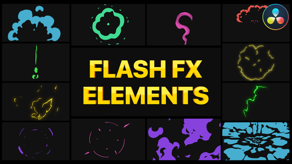 VideoHive Flash FX Elements Pack 04 | DaVinci Resolve 36745136