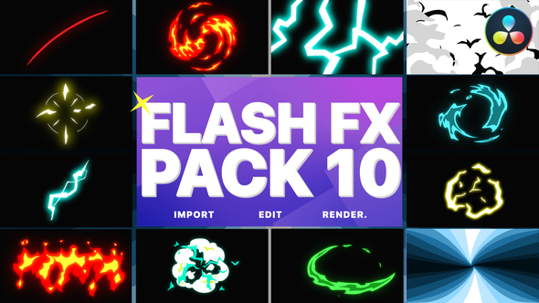 VideoHive Flash FX Elements Pack 10 | DaVinci Resolve 36820112
