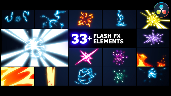 VideoHive Flash FX Elements Pack | DaVinci Resolve 38034461