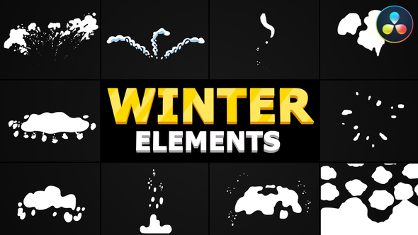 VideoHive Flash FX Winter Elements | DaVinci Resolve 34655150