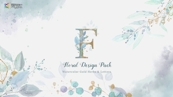 VideoHive Floral Watercolor Design Pack 27021174