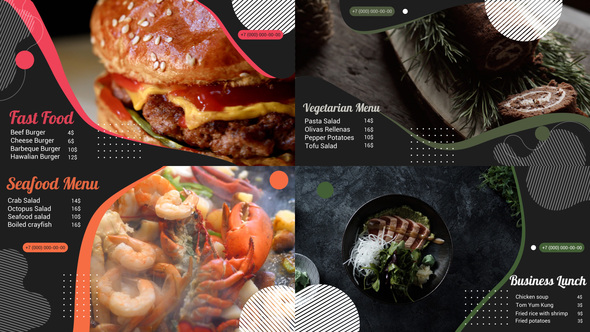 VideoHive Food Menu for DaVinci Resolve 36129065