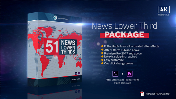 VideoHive For Premiere pro and after effects – News Lower Thirds Package 29910868