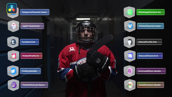 VideoHive Glass Cube Social Media Handles 37028949