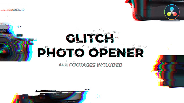 VideoHive Glitch Photographer Opener | For DaVinci Resolve 35787448