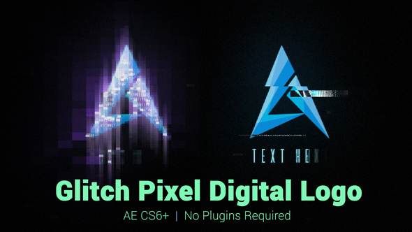 VideoHive Glitch Pixel Digital Logo 21987563