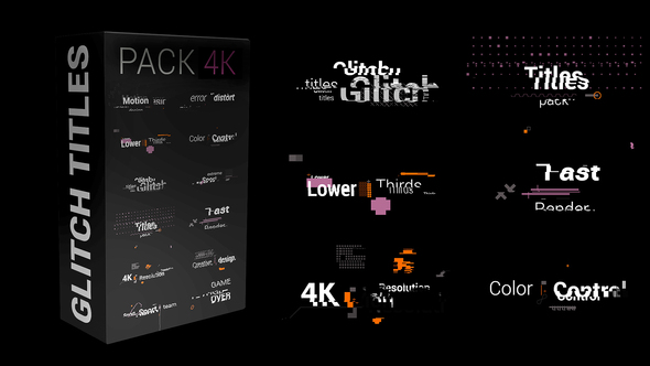 VideoHive Glitch Titles Pack 4K 30854308