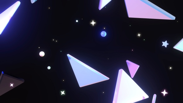 VideoHive Glossy Triangles In The Dark 34157973