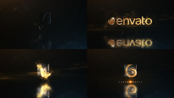 VideoHive Glowing Particals Logo Reveal 29 : Golden Particals 08 21783837