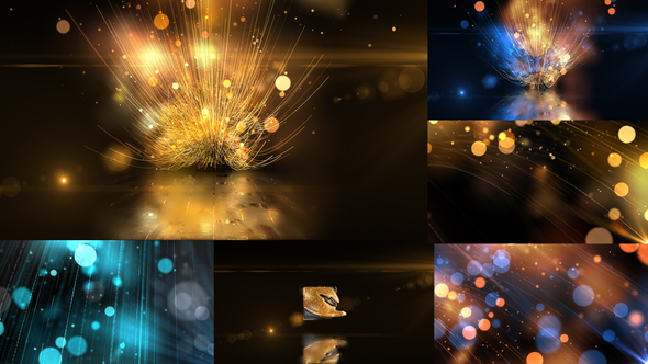 VideoHive Glowing Particals Logo Reveal 30 : Golden Particals 09 22379799