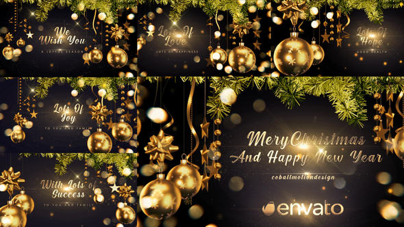 VideoHive Golden Christmas Wishes 4K 29651275