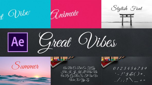 VideoHive Great Vibes - Animated Typeface for After Effects 28451669