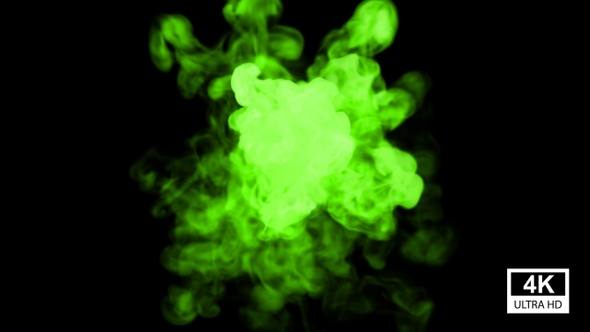 VideoHive Green Smoke Rotation 4K 34210377