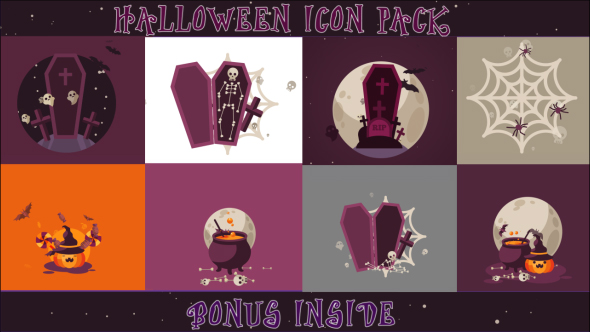 VideoHive Halloween Icon Pack 18562046