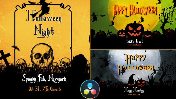 VideoHive Halloween Openers – DaVinci Resolve 33850892