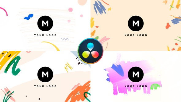 VideoHive Hand Drawn Brush Strokes Logo Pack 37492155