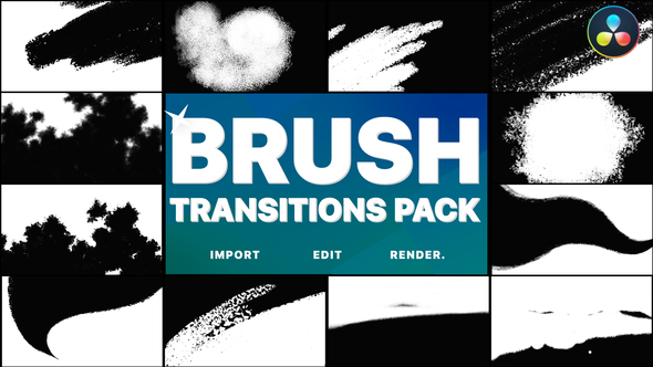 VideoHive Hand-Drawn Brush Transitions | DaVinci Resolve 37441524