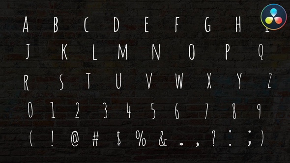 VideoHive Hand-Drawn Scribble Alphabet | DaVinci Resolve 38033636