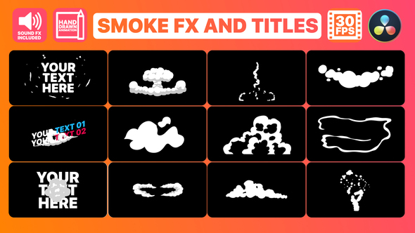 VideoHive Hand Drawn Smoke FX and Titles | DaVinci Resolve 34164686