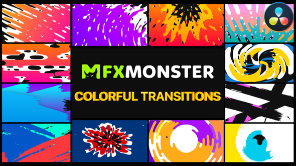 VideoHive Handy Colorful Transitions | DaVinci Resolve 34409863