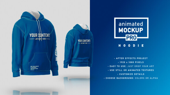 VideoHive Hoodie Mockup Template - Animated Mockup Pro Product Promo 31573152