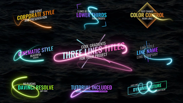 VideoHive Light Lines Titles 33947920
