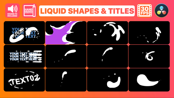 VideoHive Liquid Motion Shapes And Titles for DaVinci Resolve 34772292
