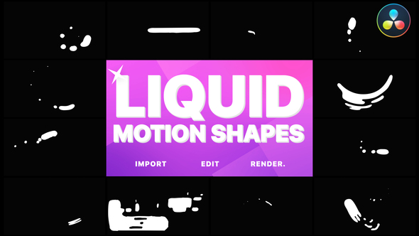 VideoHive Liquid Motion Shapes | DaVinci Resolve 33378580