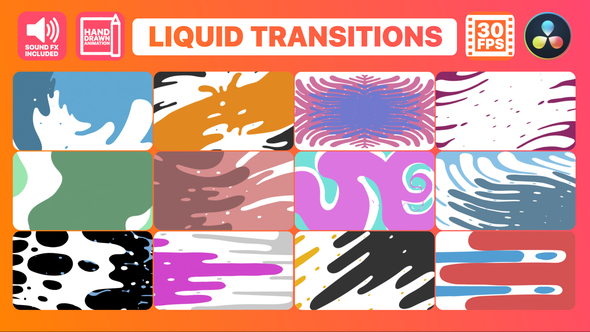 VideoHive Liquid Motion Transitions for DaVinci Resolve 35017649
