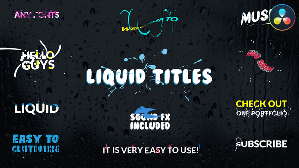 VideoHive Liquid Titles | DaVinci Resolve 37391503