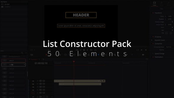 VideoHive List Constructor Pack 37778974