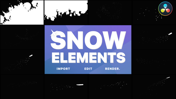 VideoHive Magic Snow Elements | DaVinci Resolve 34781884