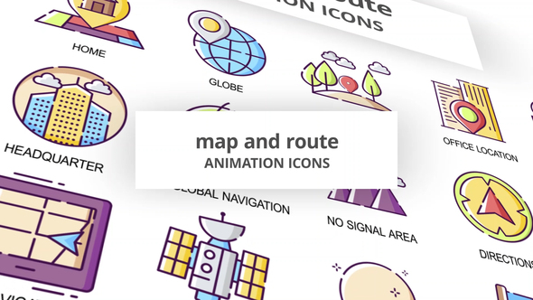 VideoHive Map & Route - Animation Icons 30041572