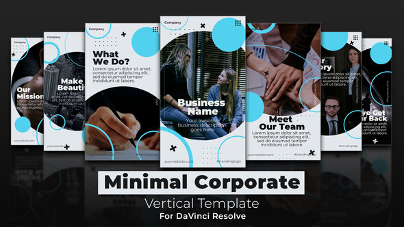 VideoHive Minimal Corporate | Vertical DaVinci Resolve Template 33983526