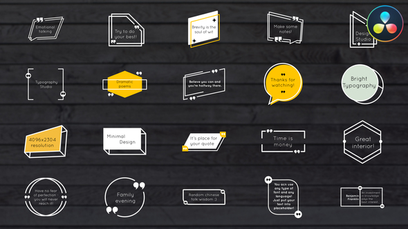 VideoHive Minimal Modern Titles for DaVinci Resolve 37244159