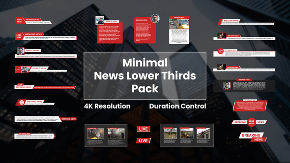 VideoHive Minimal News Lower Thirds Pack 28006846
