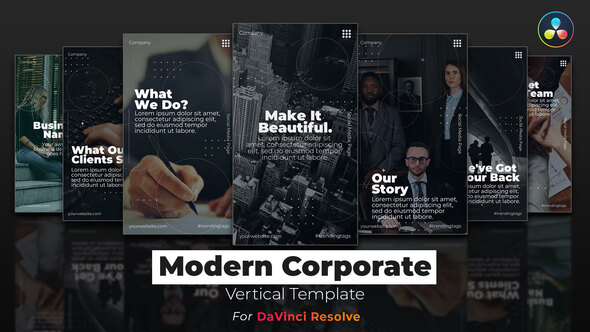 VideoHive Modern Corporate | DaVinci Resolve Template | Vertical 34220694