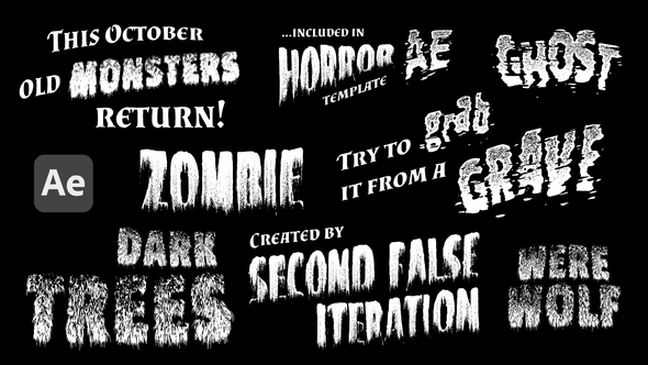 VideoHive Monsters – Retro Horror Titles 29012308