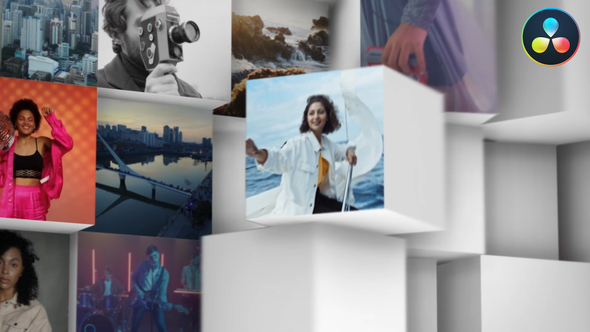 VideoHive Mosaic Cubics Logo Reveal for DaVinci Resolve 36876891