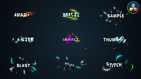 VideoHive Neon Colorful Titles [Davinci Resolve] 37342663