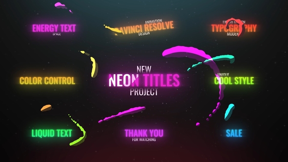 VideoHive Neon Liquid Titles 31018681