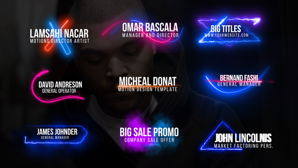 VideoHive Neon Lower Thirds 31122925