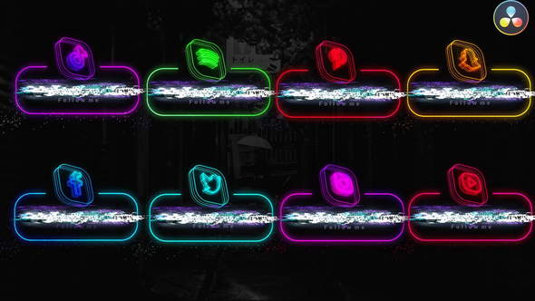 VideoHive Neon Social Media Lowerthirds 33670127