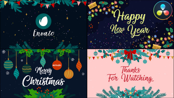VideoHive New Year Greetings Slideshow | DaVinci Resolve 34825376