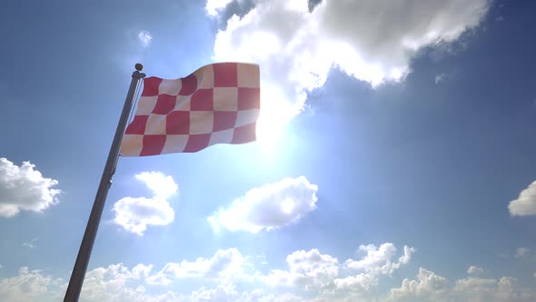 VideoHive North Brabant Flag (Netherlands) on a Flagpole V4 - 4K 34235300
