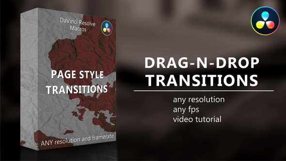VideoHive Page Style Transitions for DaVinci Resolve 35618317
