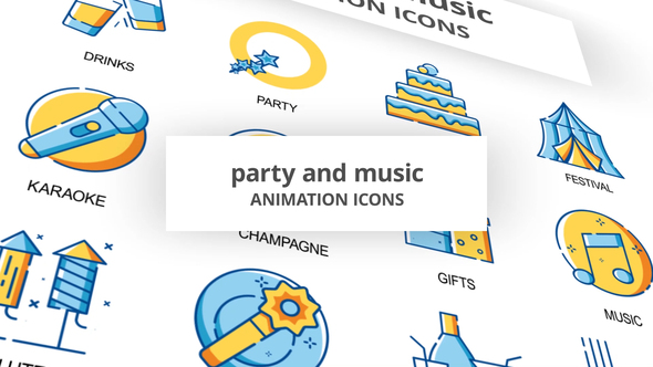 VideoHive Party & Music - Animation Icons 30260926