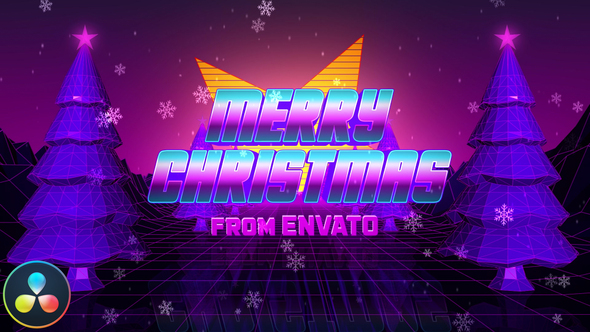 VideoHive Retro 80s Christmas Wishes - DaVinci Resolve 34641226